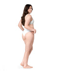 Load image into Gallery viewer, Palm Mirage Plunge Bikini Top in Bone White