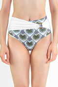 Load image into Gallery viewer, Palm Mirage High-Rise Bikini Bottom in Bone White
